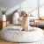 i.Pet Extra Large Calming Pet Bed 110cm - Soft Plush, Non-Slip, Removable Cover, Flea Resistant, White/Brown
