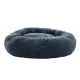 i.Pet Large Calming Pet Bed for Dogs & Cats - 90cm Dark Grey, Soft Plush, Flea Resistant, Washable Cover, Non-Slip Base