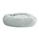 i.Pet 90cm Large Calming Pet Bed for Dogs & Cats, Soft Plush Light Grey, Non-Slip, Washable Cover, Flea Resistant