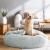 i.Pet 90cm Large Calming Pet Bed for Dogs & Cats, Soft Plush Light Grey, Non-Slip, Washable Cover, Flea Resistant