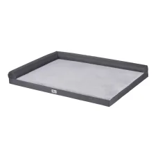 i.Pet Large Plush Pet Bed with Egg Crate Foam, Removable Cover, Non-Slip Base, Machine Washable - Grey, 105x75x12cm