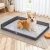i.Pet Large Plush Pet Bed with Egg Crate Foam, Removable Cover, Non-Slip Base, Machine Washable - Grey, 105x75x12cm