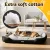 i.Pet Extra Large Pet Bed - Soft PP Cotton, Non-Slip, Washable, 120x80cm, Grey/Black, Ideal for Cats & Small Dogs