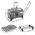 i.Pet Premium Grey Pet Carrier for Cats & Dogs, Foldable Trolley with Swivel Wheels, Oxford Fabric, 50kg Capacity