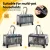 i.Pet Premium Grey Pet Carrier for Cats & Dogs, Foldable Trolley with Swivel Wheels, Oxford Fabric, 50kg Capacity