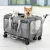 i.Pet Premium Grey Pet Carrier for Cats & Dogs, Foldable Trolley with Swivel Wheels, Oxford Fabric, 50kg Capacity