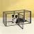 i.Pet Large Black Metal Dog Crate 129cm - Heavy-Duty, Secure Top, Flexible Door, for Small to Large Dogs, Anti-Rust
