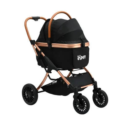 i.Pet Large Pet Stroller Foldable 3-in-1 Dog Cat Carrier with 600D Oxford Fabric, Aluminium Frame & 4 Wheels