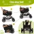 i.Pet Large Pet Stroller Foldable 3-in-1 Dog Cat Carrier with 600D Oxford Fabric, Aluminium Frame & 4 Wheels