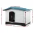 i.Pet Extra Large Dog Kennel: Durable Blue Plastic, Weatherproof, Extendable, Elevated Base, Easy Clean for Outdoors i.Pet Extra Large Dog Kennel: Durable Blue Plastic, Weatherproof, Extendable, Elevated Base, Easy Clean for Outdoors