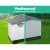 i.Pet Extra Large Outdoor Dog Kennel - Durable Grey Plastic Shelter with Extendable Side, Weatherproof & UV-Resistant