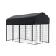i.Pet Extra Large Outdoor Dog Kennel - Weatherproof, Heavy-Duty Steel Frame, Easy Access, Includes Cover & Stakes