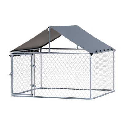 i.Pet Large Outdoor Dog Kennel XL - Weather-Resistant Steel Frame, Easy Assembly, Secure Lock, 2x2x1.5m Enclosure