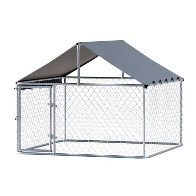 i.Pet Large Outdoor Dog Kennel XL - Weather-Resistant Steel Frame, Easy Assembly, Secure Lock, 2x2x1.5m Enclosure