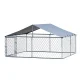 i.Pet XXL Outdoor Dog Kennel with Roof - Spacious 3x3m Galvanised Steel Cage, Weather-Resistant, Easy Install