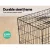 i.Pet 24" Foldable Dog Cage Crate Kennel - Durable Metal, 3 Access Doors, Rust-Resistant, Easy Clean & Store, Black