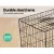 i.Pet 36" Foldable Dog Cage Crate Kennel - Triple Door, Steel Frame, Easy Clean Tray, Medium Pet Safe, Black