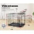 i.Pet 36" Foldable Dog Cage Crate Kennel - Triple Door, Steel Frame, Easy Clean Tray, Medium Pet Safe, Black