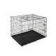 i.Pet 42" Large Foldable Dog Cage Crate with 3 Doors, Removable Tray & Rust-Resistant Black Powder Coated Finish
