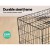 i.Pet 48" Large Foldable Dog Cage Crate Kennel with 3 Access Doors, Powder Coated Metal, Removable Tray, Easy Storage