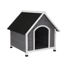 i.Pet Weatherproof Large Wooden Dog Kennel - Indoor/Outdoor Fir Wood Cabin with UV-Resistant Roof, Easy Assembly