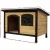 i.Pet Extra Large Wooden Dog Kennel - Weatherproof, Fir Wood, UV Resistant, Elevated Floor, Indoor/Outdoor Use
