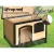 i.Pet Large Wooden Dog Kennel - Weatherproof, UV-Resistant, Fir Wood, Elevated & Ventilated for Indoor/Outdoor Use