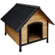 i.Pet Extra Large Wooden Dog Kennel - Weatherproof Fir Wood House with Elevated Design & Asphalt Roof, 90x75x100cm