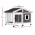 i.Pet Large Wooden Dog Kennel - Weatherproof Fir Wood Cabin with UV Roof, Raised Floor, Indoor/Outdoor Use, 99.5cm