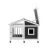 i.Pet Large Wooden Dog Kennel - Weatherproof Fir Wood Cabin with UV Roof, Raised Floor, Indoor/Outdoor Use, 99.5cm