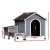 i.Pet Large Wooden Dog Kennel House - Weatherproof Fir Wood, UV Roof, Indoor/Outdoor, with Bowls & Storage, 99x120x92cm i.Pet Large Wooden Dog Kennel House - Weatherproof Fir Wood, UV Roof, Indoor/Outdoor, with Bowls & Storage, 99x120x92cm