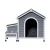 i.Pet Large Wooden Dog Kennel House - Weatherproof Fir Wood, UV Roof, Indoor/Outdoor, with Bowls & Storage, 99x120x92cm