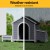 i.Pet Large Wooden Dog Kennel House - Weatherproof Fir Wood, UV Roof, Indoor/Outdoor, with Bowls & Storage, 99x120x92cm i.Pet Large Wooden Dog Kennel House - Weatherproof Fir Wood, UV Roof, Indoor/Outdoor, with Bowls & Storage, 99x120x92cm