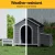 i.Pet Large Wooden Dog Kennel House - Weatherproof Fir Wood, UV Roof, Indoor/Outdoor, with Bowls & Storage, 99x120x92cm