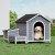 i.Pet Large Wooden Dog Kennel House - Weatherproof Fir Wood, UV Roof, Indoor/Outdoor, with Bowls & Storage, 99x120x92cm i.Pet Large Wooden Dog Kennel House - Weatherproof Fir Wood, UV Roof, Indoor/Outdoor, with Bowls & Storage, 99x120x92cm
