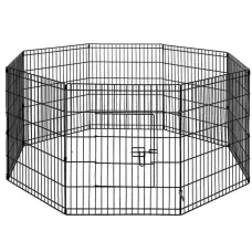 i.Pet 2x30" 8-Panel Pet Playpen Exercise Cage, Durable Steel, Foldable, Indoor/Outdoor, for Dogs, Rabbits, and More