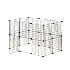 i.Pet 20-Panel Foldable Pet Playpen Enclosure - Durable Steel, Safe Round Edges, Secure Lock, Easy Setup & Transport