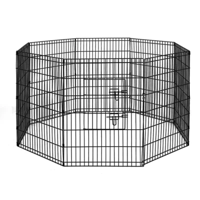 i.Pet 36" 8 Panel Dog Playpen - Durable Steel Pet Fence, Foldable Exercise Cage with Secure Locks for Indoor/Outdoor Use