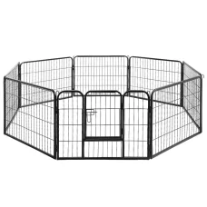 i.Pet 24" 8 Panel Dog Playpen - Durable Steel Exercise Cage with Lockable Gate, Multi-Configuration, Rust-Resistant