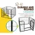 i.Pet 24" 8 Panel Dog Playpen - Durable Steel Exercise Cage with Lockable Gate, Multi-Configuration, Rust-Resistant
