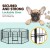 i.Pet 32" 8-Panel Foldable Dog Playpen Cage with Access Door, Powder Coated Finish, Black - Easy Setup & Transport