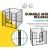 i.Pet 32" 8-Panel Foldable Dog Playpen Cage with Access Door, Powder Coated Finish, Black - Easy Setup & Transport