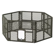 i.Pet 6-Panel Dog Playpen Enclosure, Durable PP Plastic, Spacious & Foldable Design for Dogs, Cats, Rabbits, Guinea Pigs