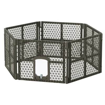 i.Pet 6-Panel Dog Playpen Enclosure, Durable PP Plastic, Spacious & Foldable Design for Dogs, Cats, Rabbits, Guinea Pigs
