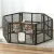 i.Pet 6-Panel Dog Playpen Enclosure, Durable PP Plastic, Spacious & Foldable Design for Dogs, Cats, Rabbits, Guinea Pigs