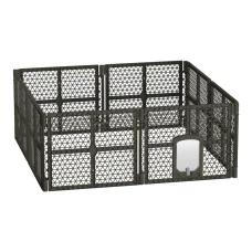 i.Pet Dog Playpen Enclosure - 8 Panel Durable PP Plastic Fence, Foldable Design, Various Shapes, Easy Setup & Storage