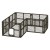 i.Pet Dog Playpen Enclosure - 8 Panel Durable PP Plastic Fence, Foldable Design, Various Shapes, Easy Setup & Storage