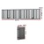 i.Pet 6-Panel Wooden Dog Playpen Enclosure, Grey MDF, 282cm, Foldable, Rubber-Padded Feet, Durable Steel Hinges