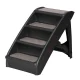 i.Pet Foldable Dog Ramp Steps - Portable, Non-Slip, Durable PP Plastic for Bed, Sofa, Car | Black | 62x40x49.5cm