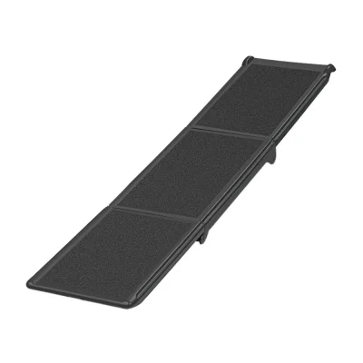 i.Pet Foldable Dog Ramp & Steps - Portable, Non-Slip, Eco-Friendly Polyethylene, 182cm, for All Breeds & Cars, Black